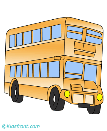 Double Decker Bus Coloring Pages